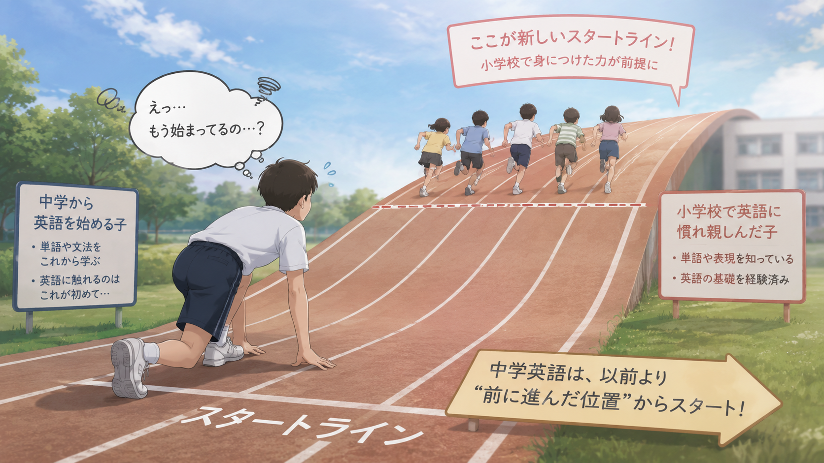 新旧学習指導要領の違いのイラスト