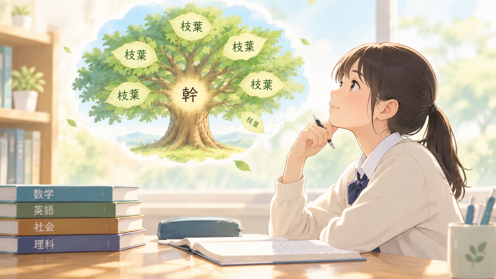 枝葉の問題を通して幹を理解するイメージ図